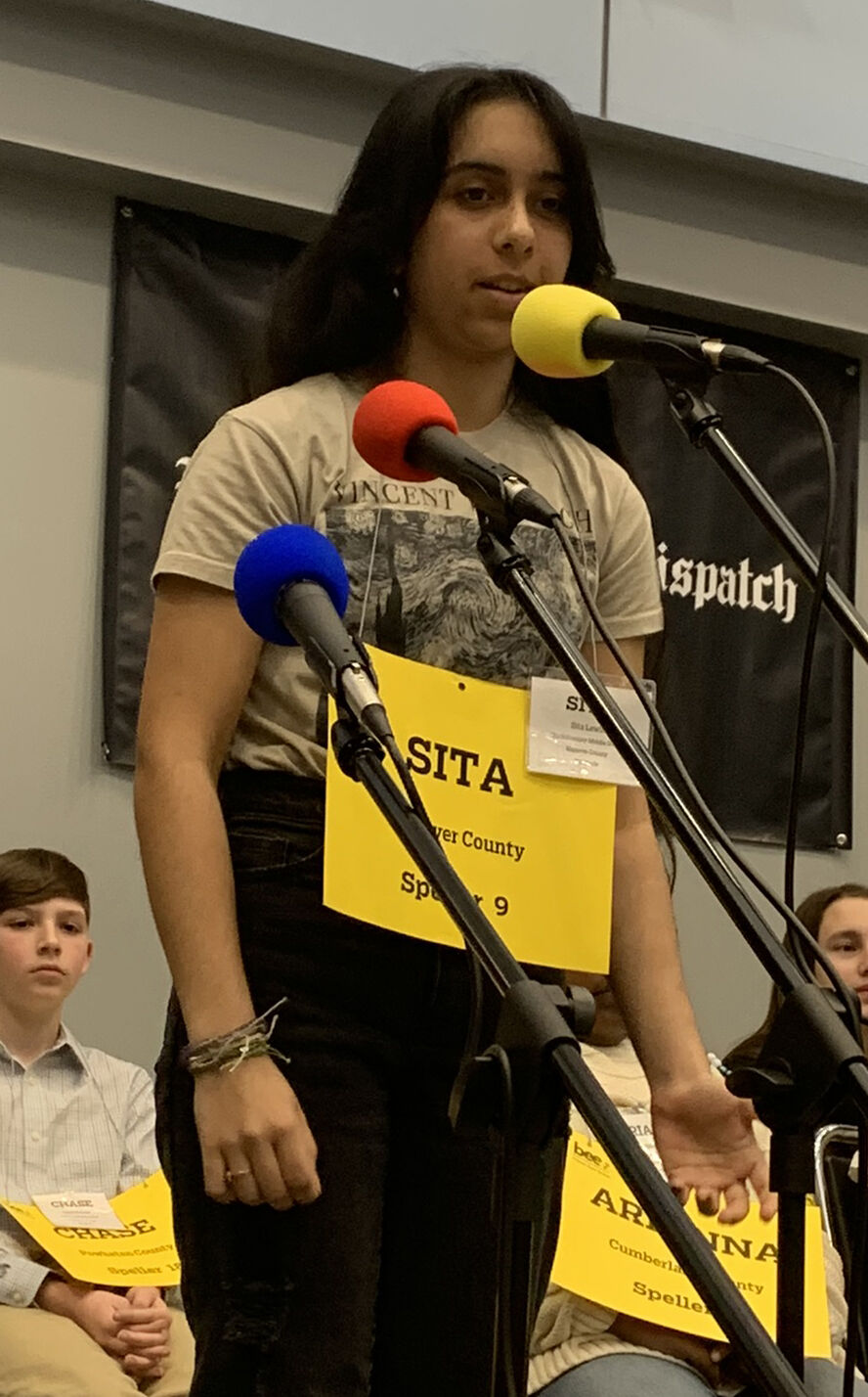 Sita Lewis competes in regional spelling bee
